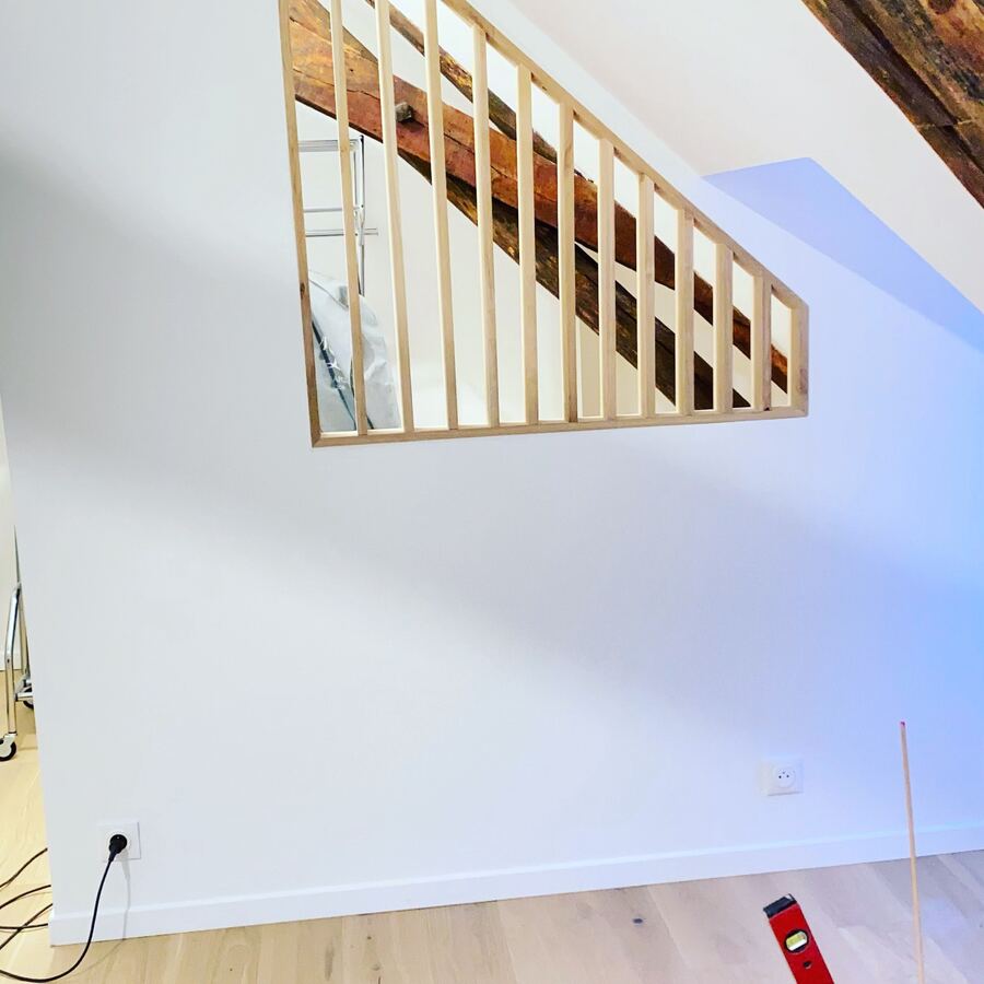 Combles aménagés isolés et plaqués finition peinte – Tours 37
